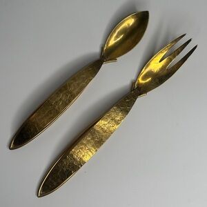 Joy Raskin Brass Flatware Set Gold Modernist Mid Century Utensils
